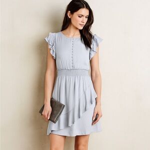 Dolan Blue/Gray Ruffle Mini Dress SZ M